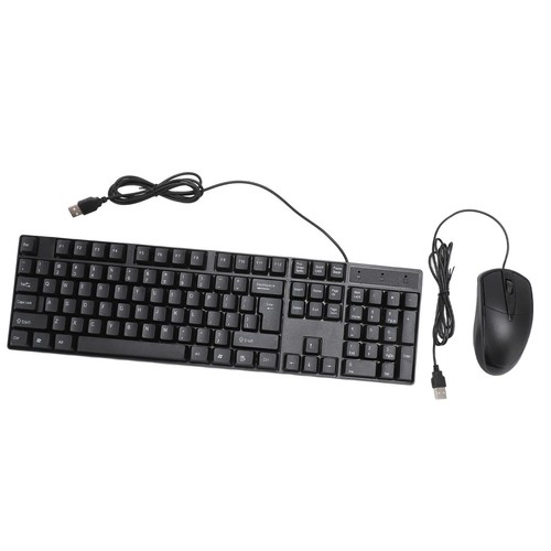 Wired USB Keyboard Mouse Set Ergonomic 104 Keys Keyboard Comfortable Grip Mo Fit - Picture 19 of 24