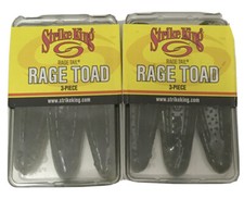 Strike King Rage Toad 4" Rage Tail Two 3-piece Green Pumpkin/(Pearl Chartreuse$