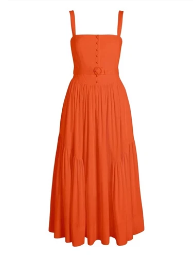 Women Cinq à Sept Square Neck High Waist Backless Tank Midi Dress - Bild 7 von 7