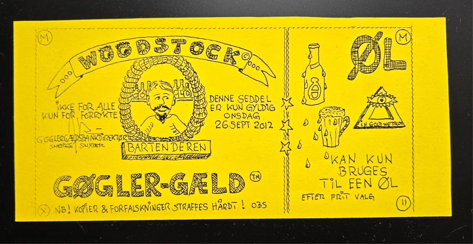 Denmark - Christiania Local Currency 2012 Gogler-gaeld 4 Banknote Set UNC — 第 2/4 张图片