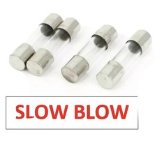 4 pcs Slow-Blow Fuse 250V Glass Fuses 5 x 20 mm VARIOUS AMPS
