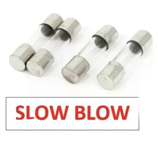4 pcs  Slow-Blow Fuse 250V Glass Fuses 5 x 20 mm VARIOUS AMPS