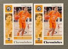 2 Lot 2021-22 Panini Chronicles Draft Picks Basketball #6 Keon Johnson Black RC