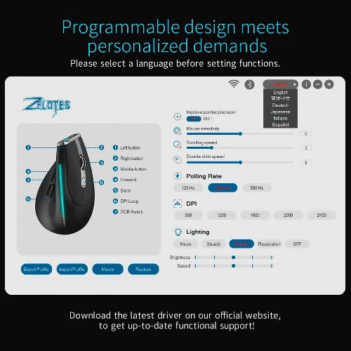 Wireless 2.4G Bluetooth Mouse 2400DPI Game Mouse  - Image 3 of 4