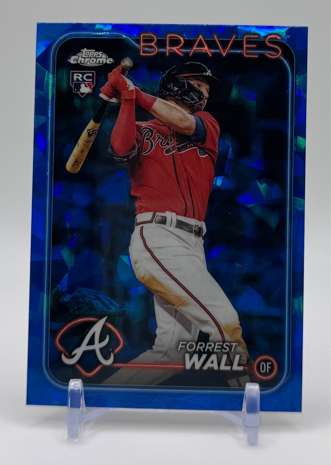 2024 Topps Chrome Sapphire Forrest Wall #391 Atlanta Braves