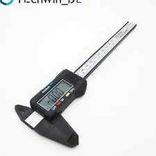 150mm 6inch LCD Digital Electronic Carbon Fiber Vernier Caliper Gauge Micrometer