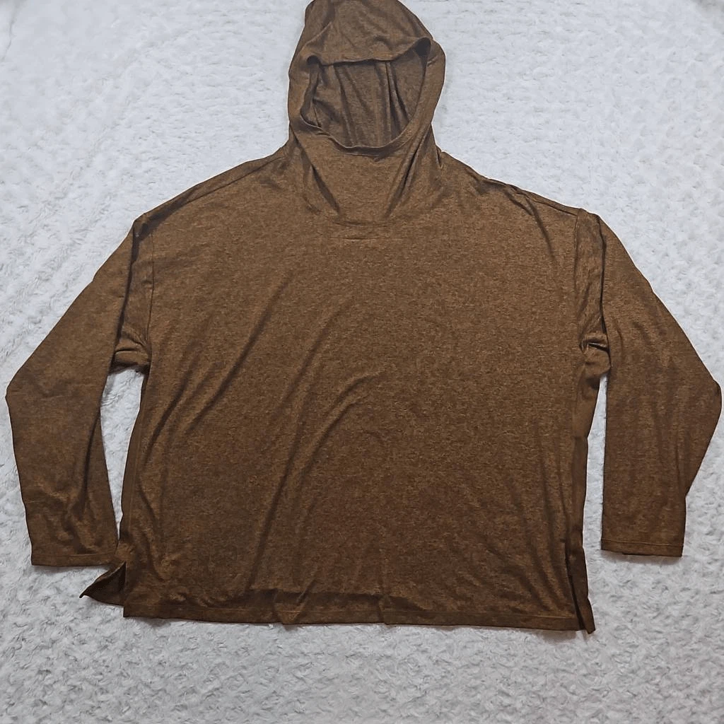 Athleta Uptempo II Hoodie Sweatshirt Mahogany Heather Plus Size 3X