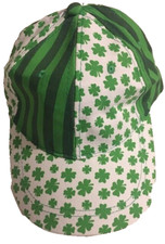 Shamrock Print Baseball Cap St. Patrick's Day clovers adult/teen adjustable