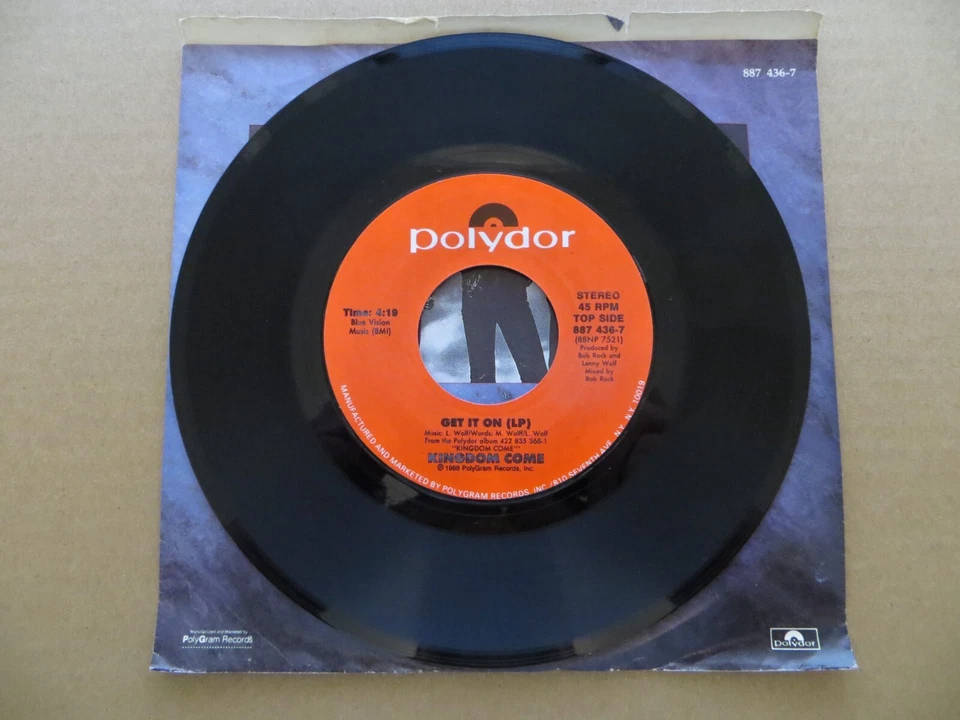 Kingdom Come – Get It On / 17 - 1988 - Polydor 887 436-7 7" Single VG+/VG - Imagem 3 de 4