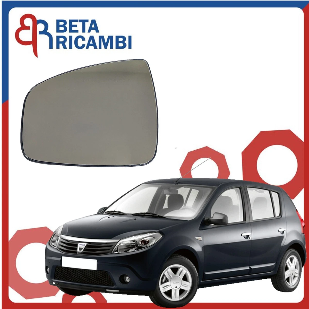 CG94 PIASTRA SPECCHIO- - Posizione Sinistra [Lato Guida] Per Auto: SANDERO