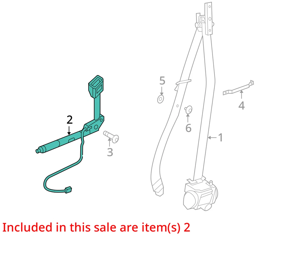 Fivela de cinto de segurança para motorista 2001-2006 BMW 330i VZI6O - Imagem 3 de 4