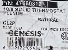 Southwire Genesis 4766 18/8C Solid Plenum Thermostat Cable CL2P White /50ft