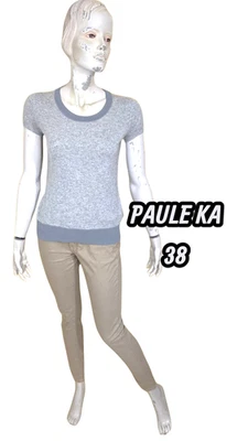 Paule Ka Taille 38 Superbe pull manches courtes gris en Cachemire - Photo 1/4