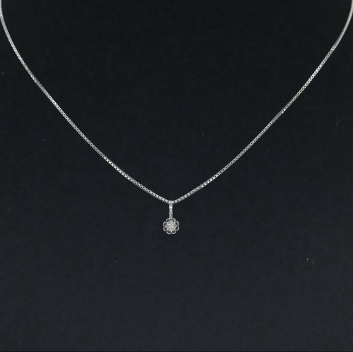 Kette mit Diamant Anhänger - 18 Karat Gold / Weißgold - Bild 3 von 5