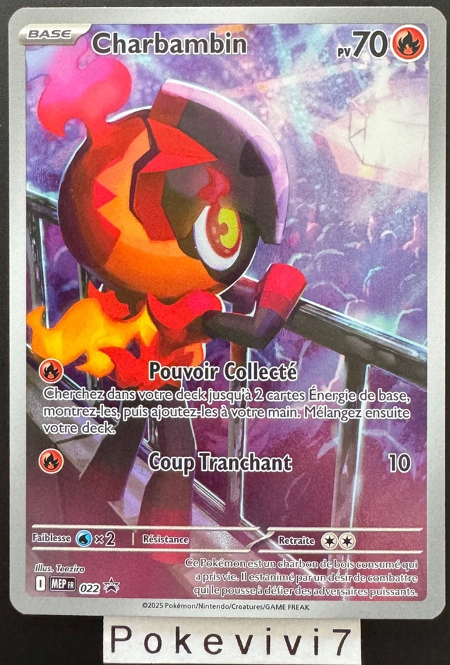 Carte Pokemon CHARBAMBIN MEP 022 PROMO HOLO Méga-Evolution FR NEUF - Photo 1/1