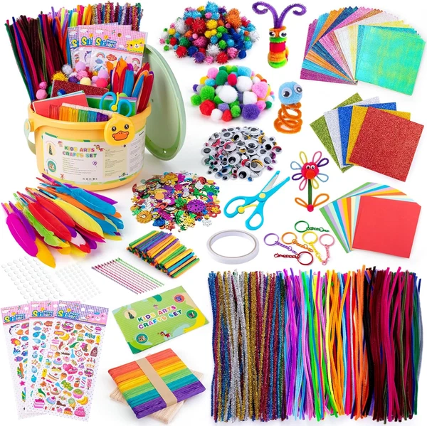 Sundaymot 5000 Bastelset Kinder, Diy Kreativ Scrapbooking Basteln Bastelkoffer M-image