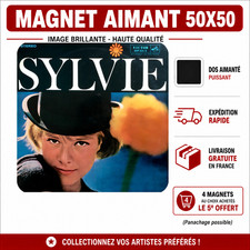 Magnet Sylvie Vartan - SYLVIE - 5x5 cm Aimant Frigo v6