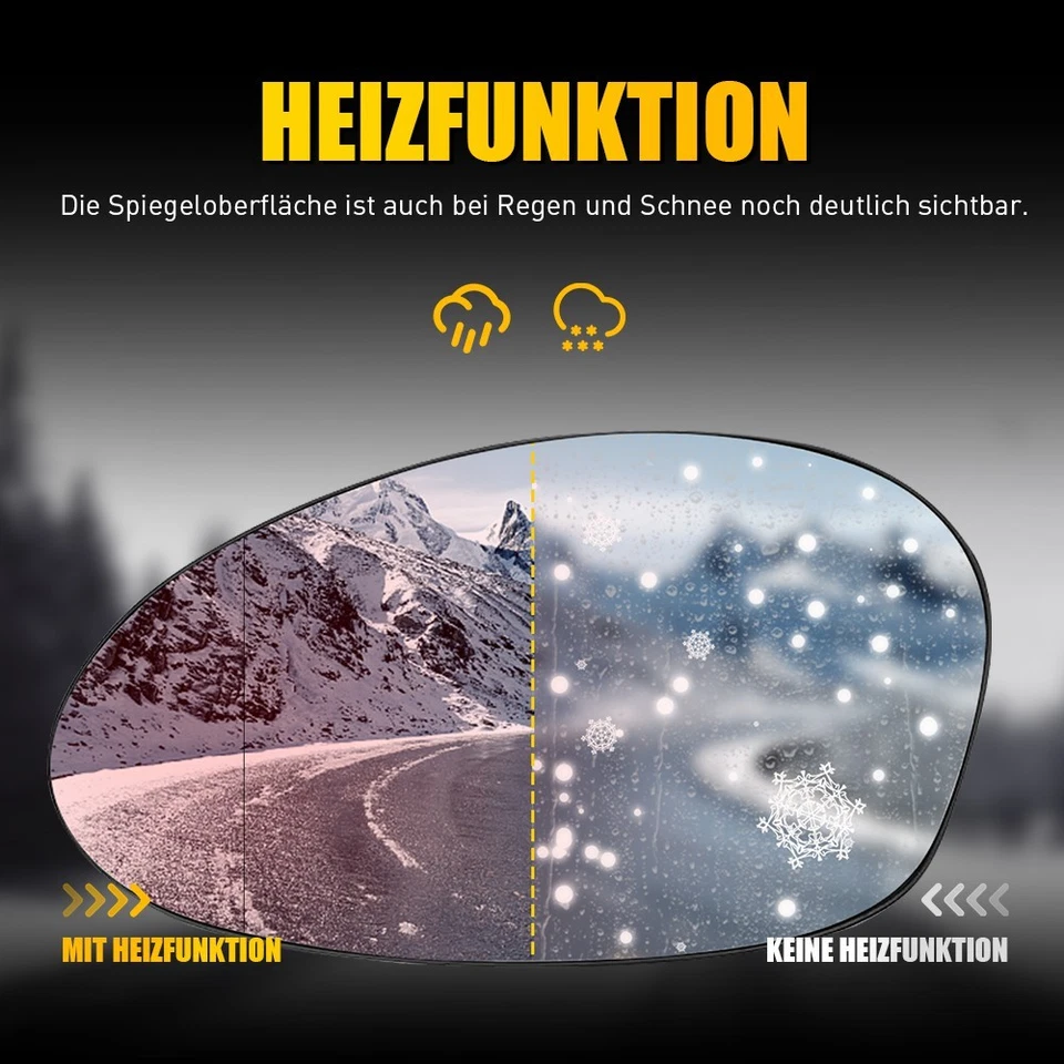 Spiegelglas BMW 1er E81 E87 3er E90 E91 links + rechts SET SATZ Spiegelgläser - Bild 2 von 4