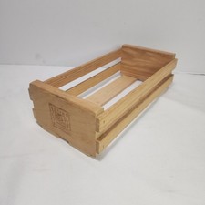 Vintage Napa Valley 12 Cassette Tape Holder Pine Wood Wooden Storage Box Crate