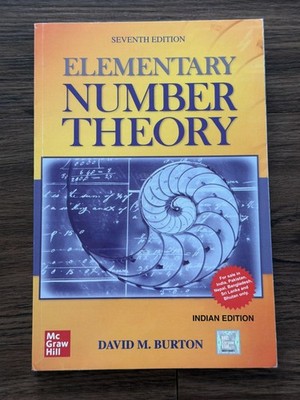 Elementary Number Theory David M Burton Seventh Indian Edition McGraw-Hill PB