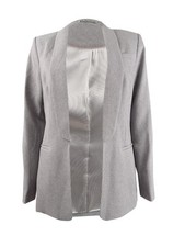 Calvin Klein Women's Petite Parker Open-Front Blazer 10P, Tin 