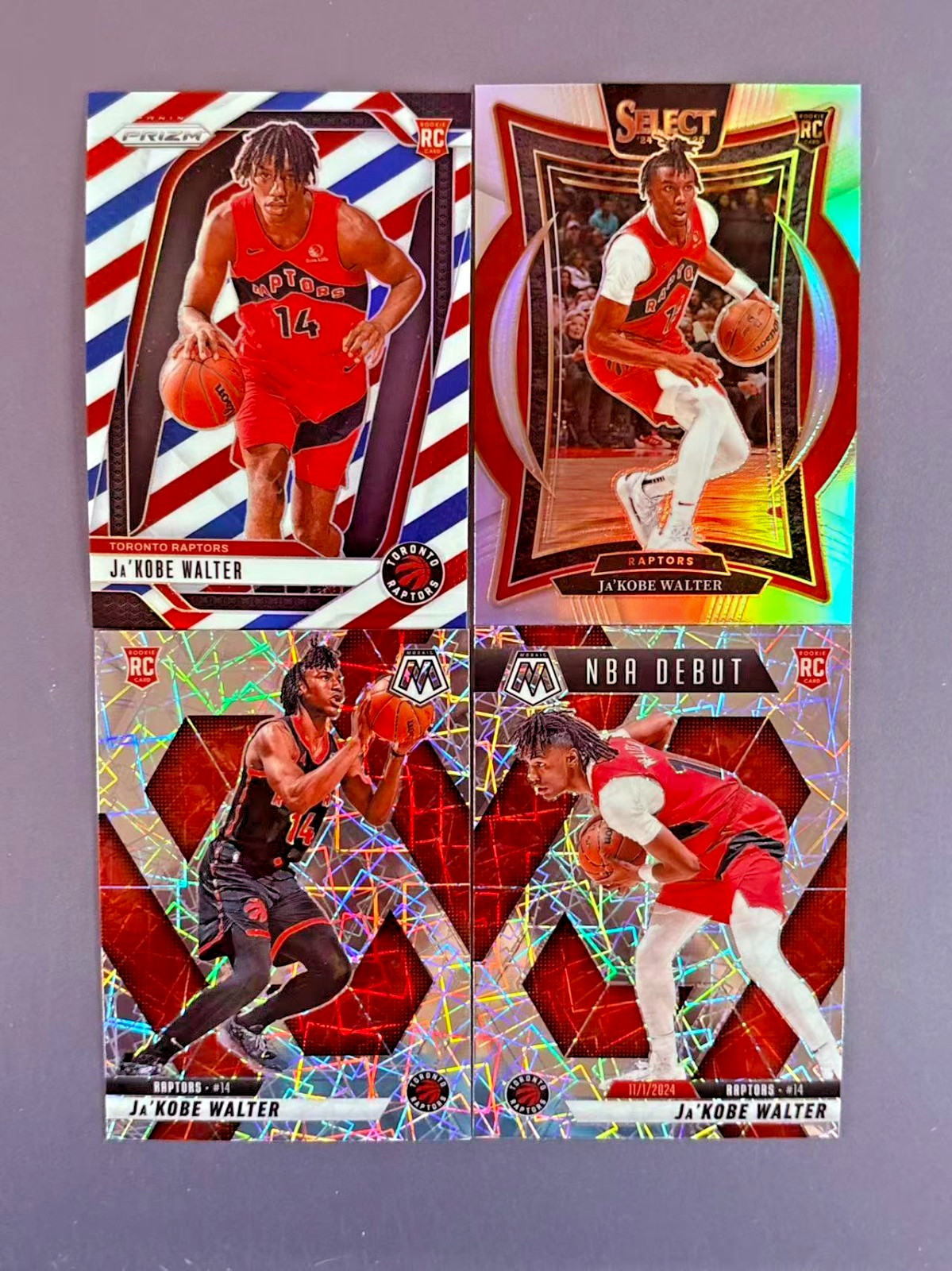 Ja'kobe Walter 2024-25 Panini Prizm Red White Blue Prizm RC #223