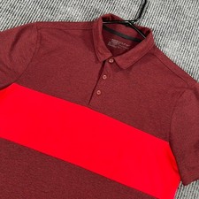Nike Golf Polo Shirt Mens Medium Red Short Sleeve Standard Dri Fit Outdoor