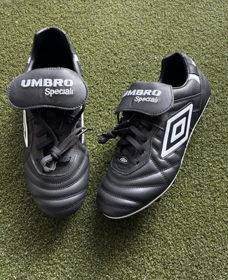 Umbro Speciali Maxim FG Soccer Boots Black/White/TW Royal Football Boots 10.5 US