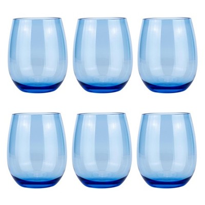 Unbreakable 18-ounce Acrylic Stemless Wine Glasses All Purpose Plastic Tumble...
