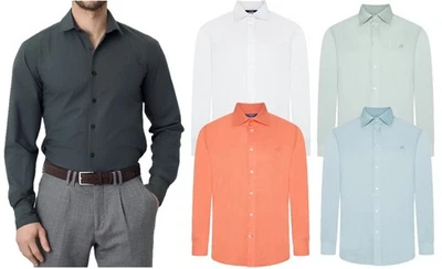 Sacoor Brothers Men's Formal Shirt 100% Cotton Slim Fit Business Office Wear New - Image 1 of 4