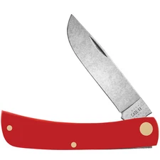 CASE XX KNIVES SOD BUSTER JR - AMERICAN WORKMAN CS - SMOOTH RED SYNTHETIC 4137 C
