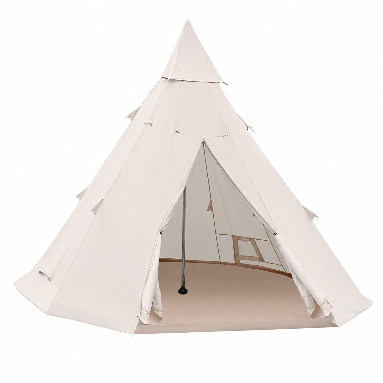 Pyramid Tent 2-6 Person, 4m Conical Shelter Tent, Multi-Day Cold Weather Tent