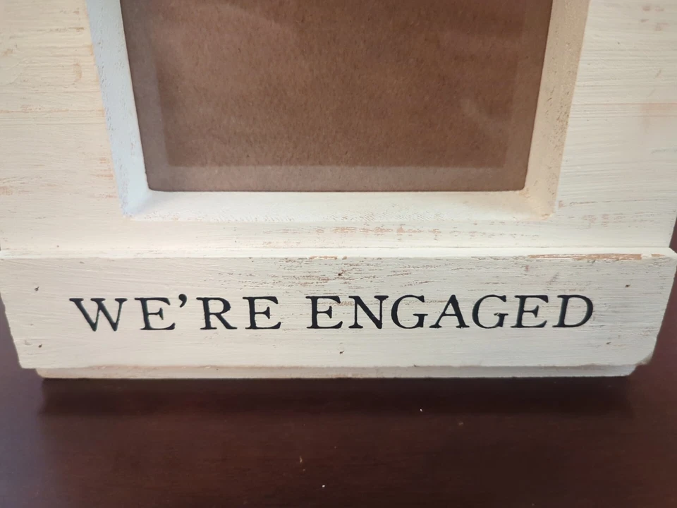 We're Engaged Rustic Picture Frame Mud Pie - Image 2 of 4