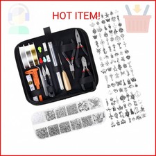 Audab Jewelry Making Kit with Tools, Wires, Charms and Findings for Jewelry Maki
