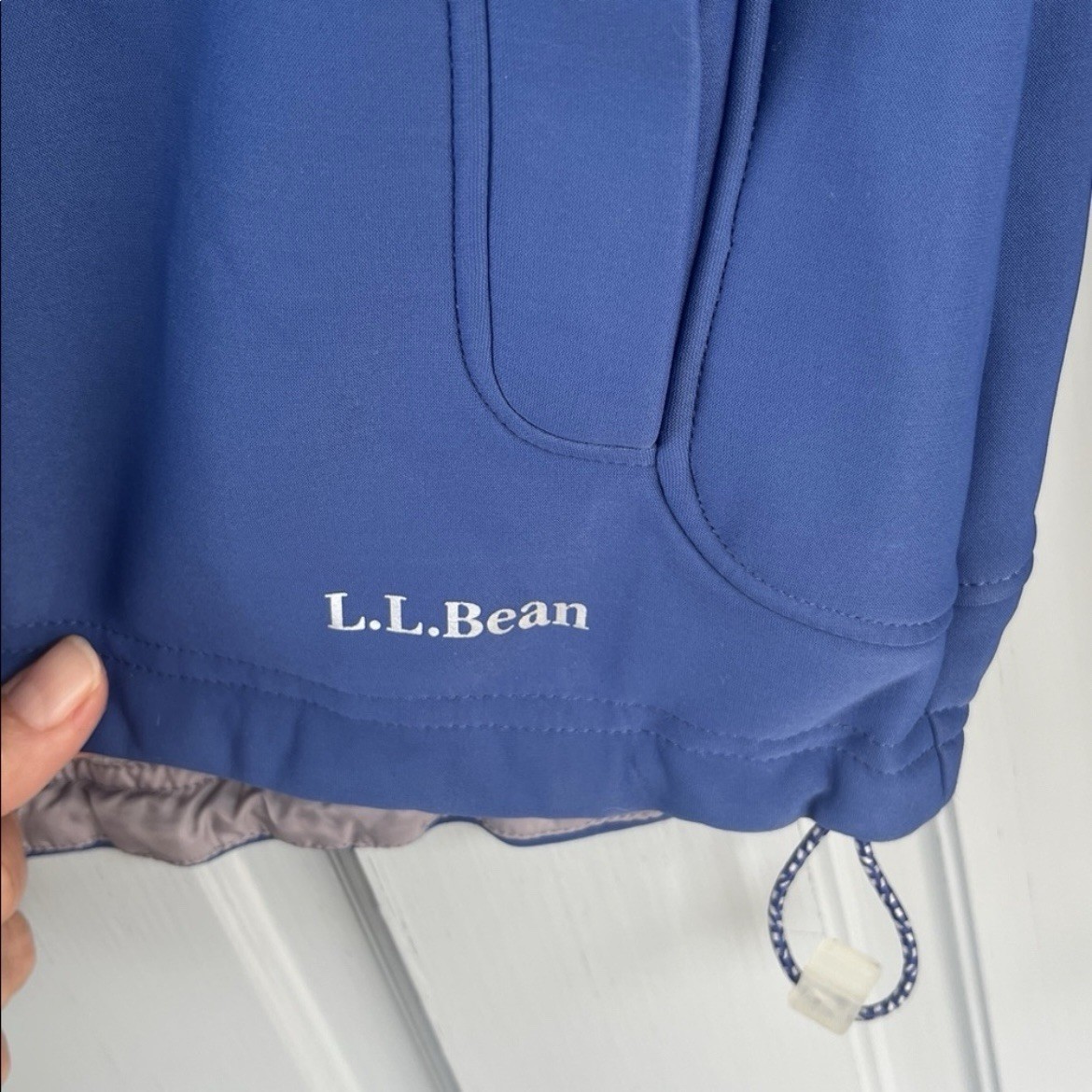 LL Bean Windproof Softshell Jacket Carbon Navy Fu… - image 3