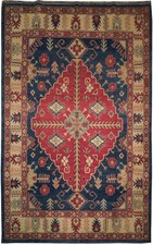 7 x 11 Afghan Kazak Rug Wool on Wool #PIX-19175