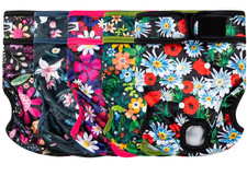 Tuiskusa Reusable Washable Dog Diapers Female Small 5 Pack Adjustable Cute Flowe
