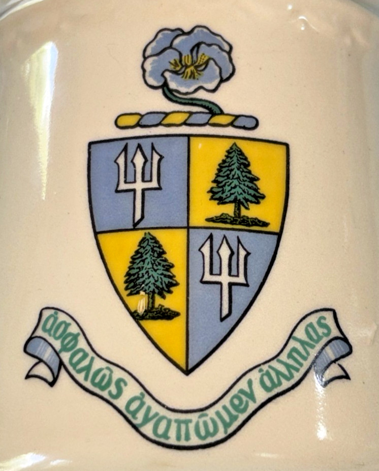 Vintage Balfour Delta Delta Delta ΔΔΔ Tri Delta Crest Stein 1959 Crescent Formal View 3