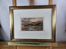 ORIGINAL JOHN KEELEY 1849-1930 WATERCOLOUR "ARTHOG BOGS" WELSH LANDSCAPE C.1900