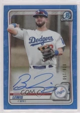 2020 Bowman Chrome Prospect Blue Refractor /150 Brandon Lewis #CPA-BL Auto 03j5
