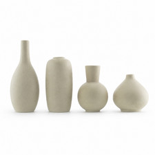 SINT Minimalist Ceramic Vase Set of 4, Modern Matte Speckled Flower Vases