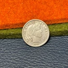 (#102427) Barber Dime:  1911 XF.    luster.  full LIBERTY    (see video!)