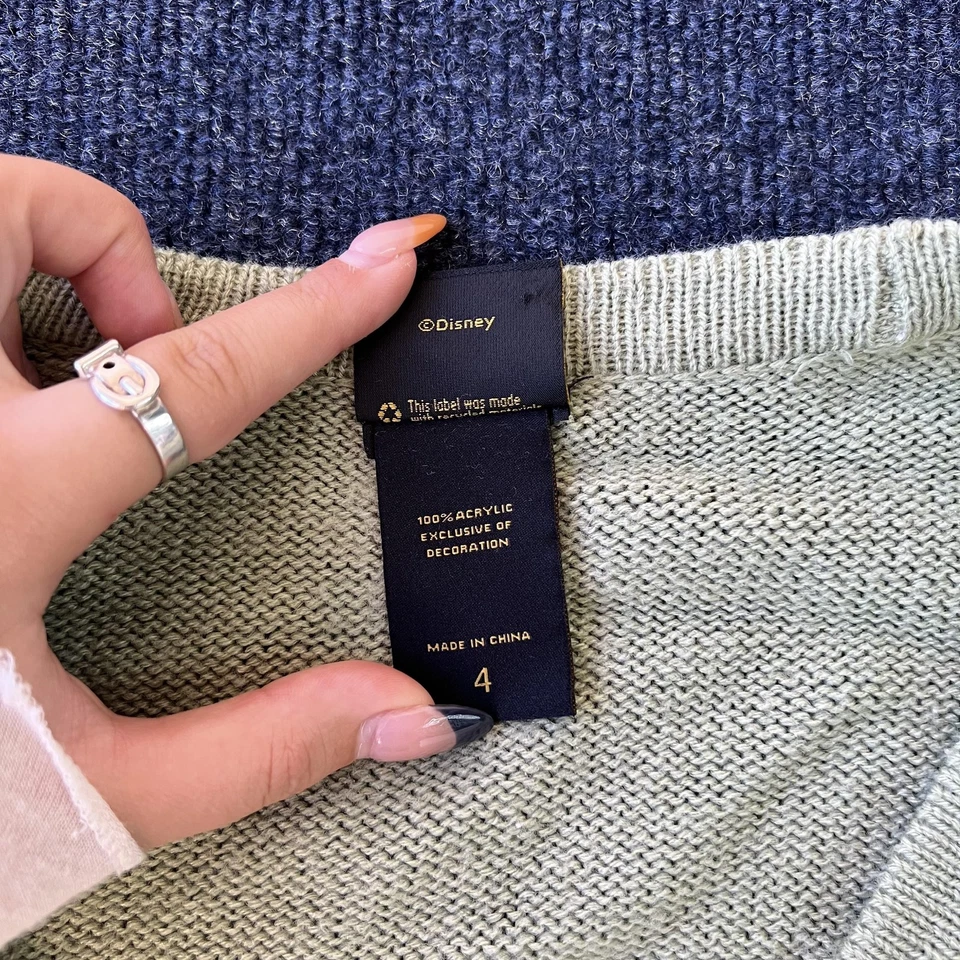 Cárdigan Suéter Princesa Disney Para Mujer 4 Verde Rana Tiana Lirio Botón Frontal Foto 4 de 4