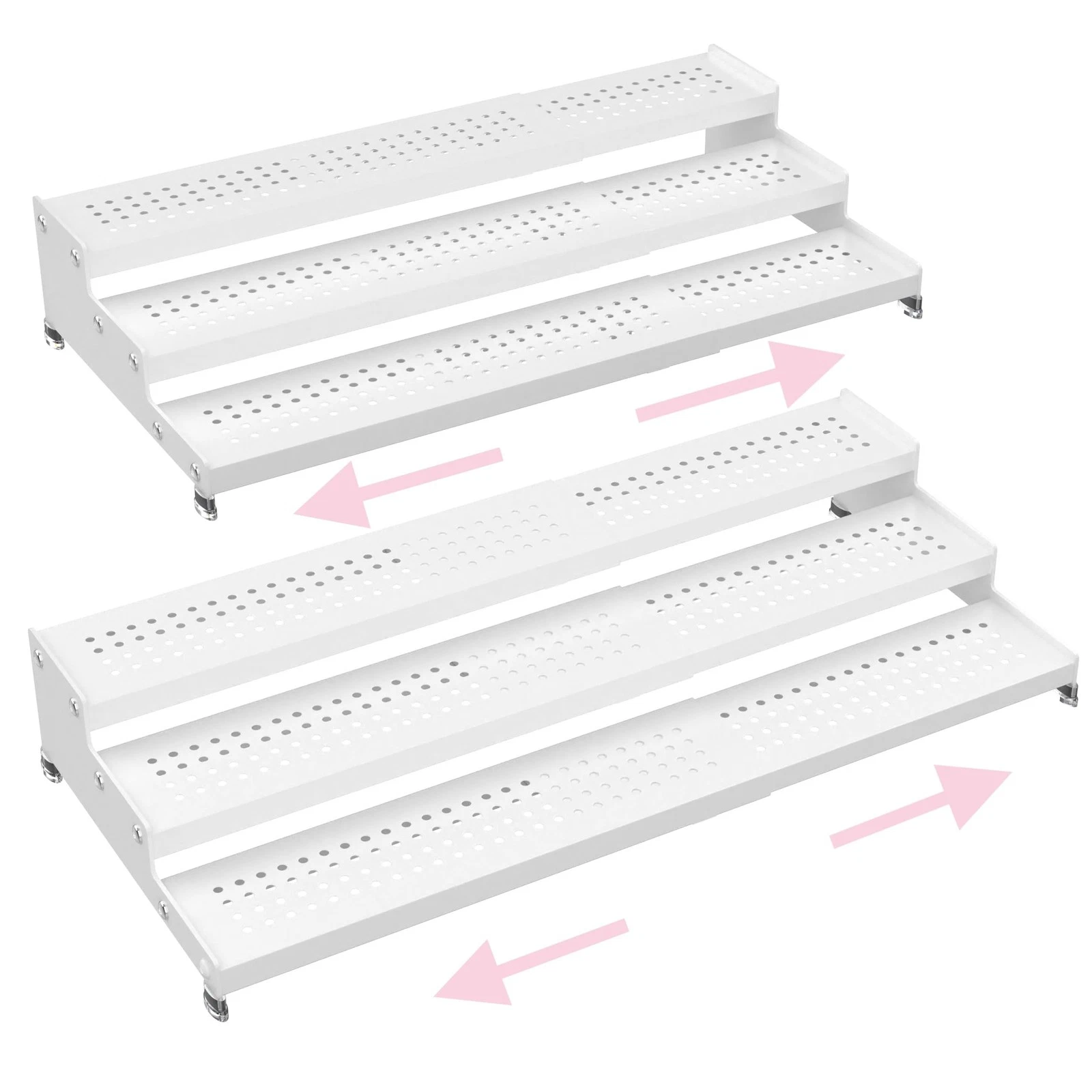 Step Can Organizer, Metal Tiered Spice Rack for Kitchen Counter, 3-Tier Stora...