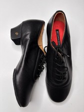 EF Dance Shoes Black Calf Leather 1.5" Heel Dance Men Size Euro 43 US 9