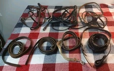Vintage Horse Tack Lot - 7 Pieces 2 Made In England Etc. Equestrian Leather Lot!