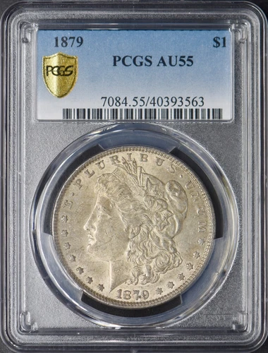 1879 Morgan Silver Dollar - PCGS AU55 - Gold Shield Label - ✪COINGIANTS✪