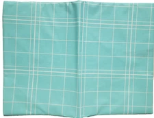 Superior Tablecloth Vinyl Flannel Back, 70"Round, AQUA BLUE & WHITE COLOR BOXES