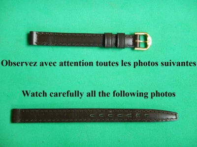 8 mm BRACELET SOUPLE & CONFORTABLE VEAU BOX VÉRITABLE MARRON FONCÉ - Photo 1/4
