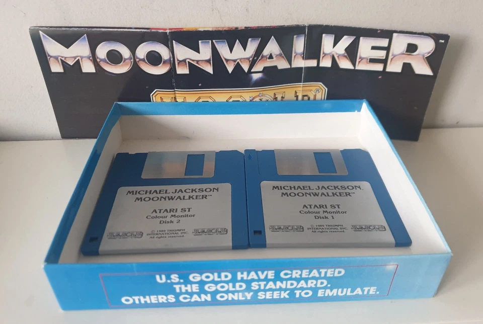Michael Jackson - Moonwalker -  Big Box Atari ST Game US Gold with Poster - Image 3 of 4